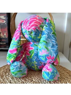 Lilly Pulitzer Stuffed Plush Bunny Rabbit Zanzibar Floral Print